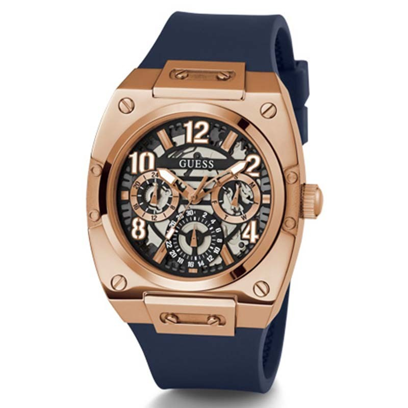 Terbaru GUESS GW0569G3 Original PRODIGY Jam Tangan Pria Analog Navy Silicone