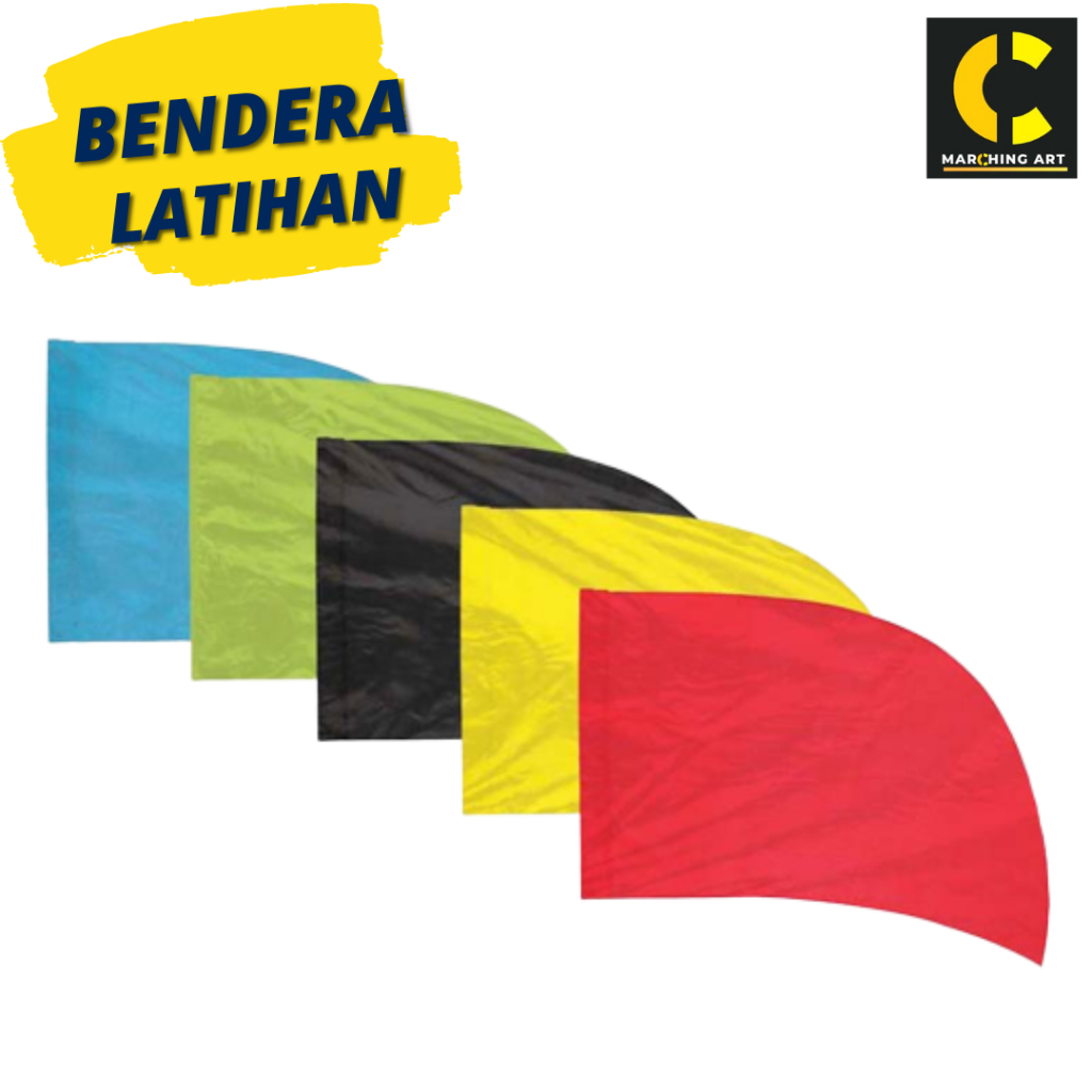 Bendera Polos Color Guard Flag Marching band/Drum band kurva lengkung