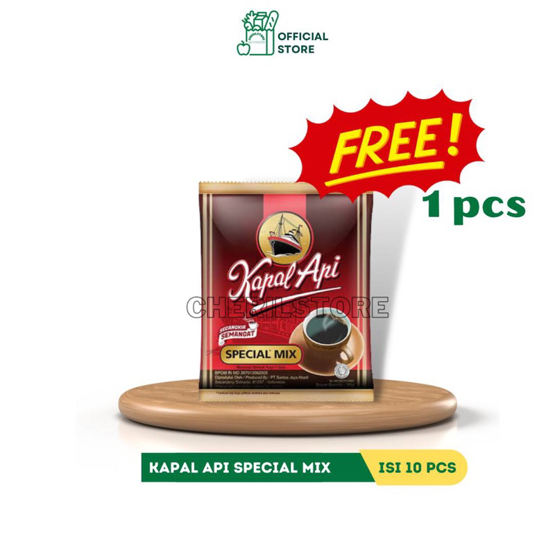 

Kopi kapal api 1 MIX SPECIAL renceng isi 11 pcs