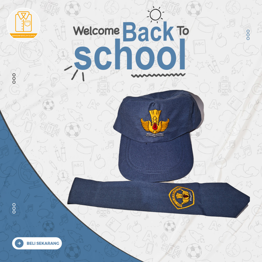 topi abu abu sma dan dasi sma bordir