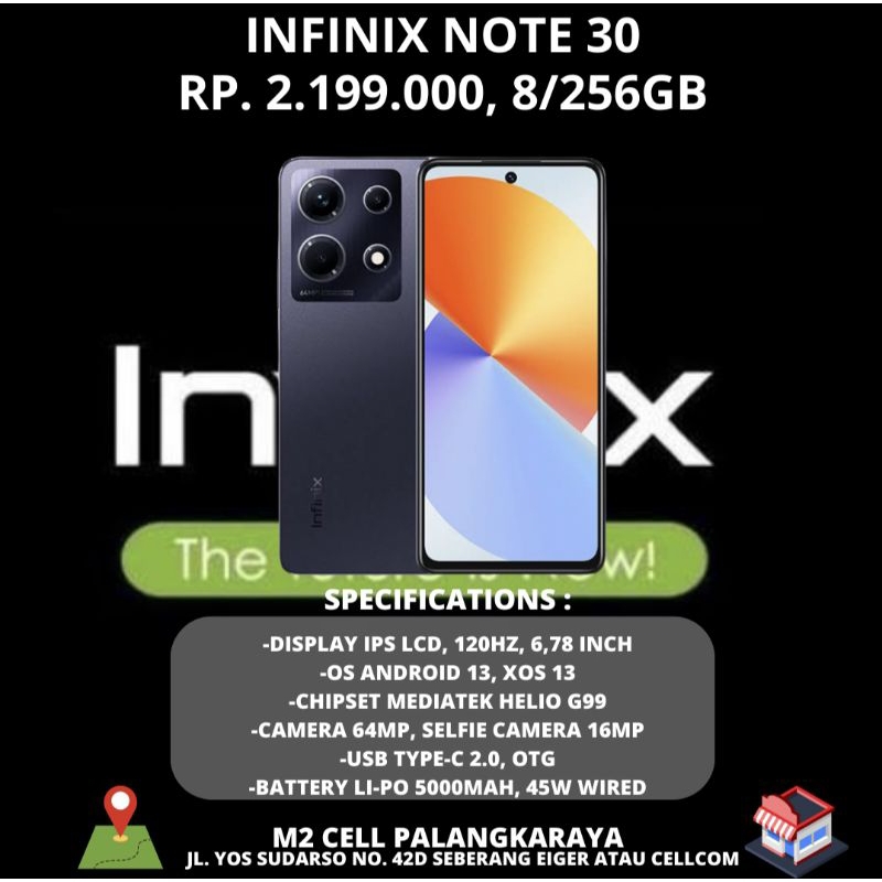 Handphone Infinix Note 30 8/256GB