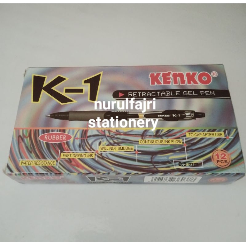 

pulpen kenko gel k1 hitam 0.5mm 1 pack