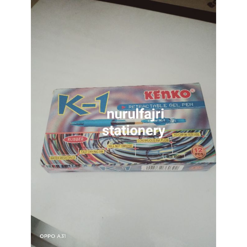 

pulpen gel kenko k1 biru 0.5mm 1 pack