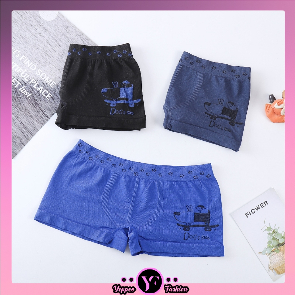 •YF• BX1389 Boxer Anak Laki-Laki Motif Kartun Celana Dalam Bahan Katun Motif Doggy Anjing Sempak Luc