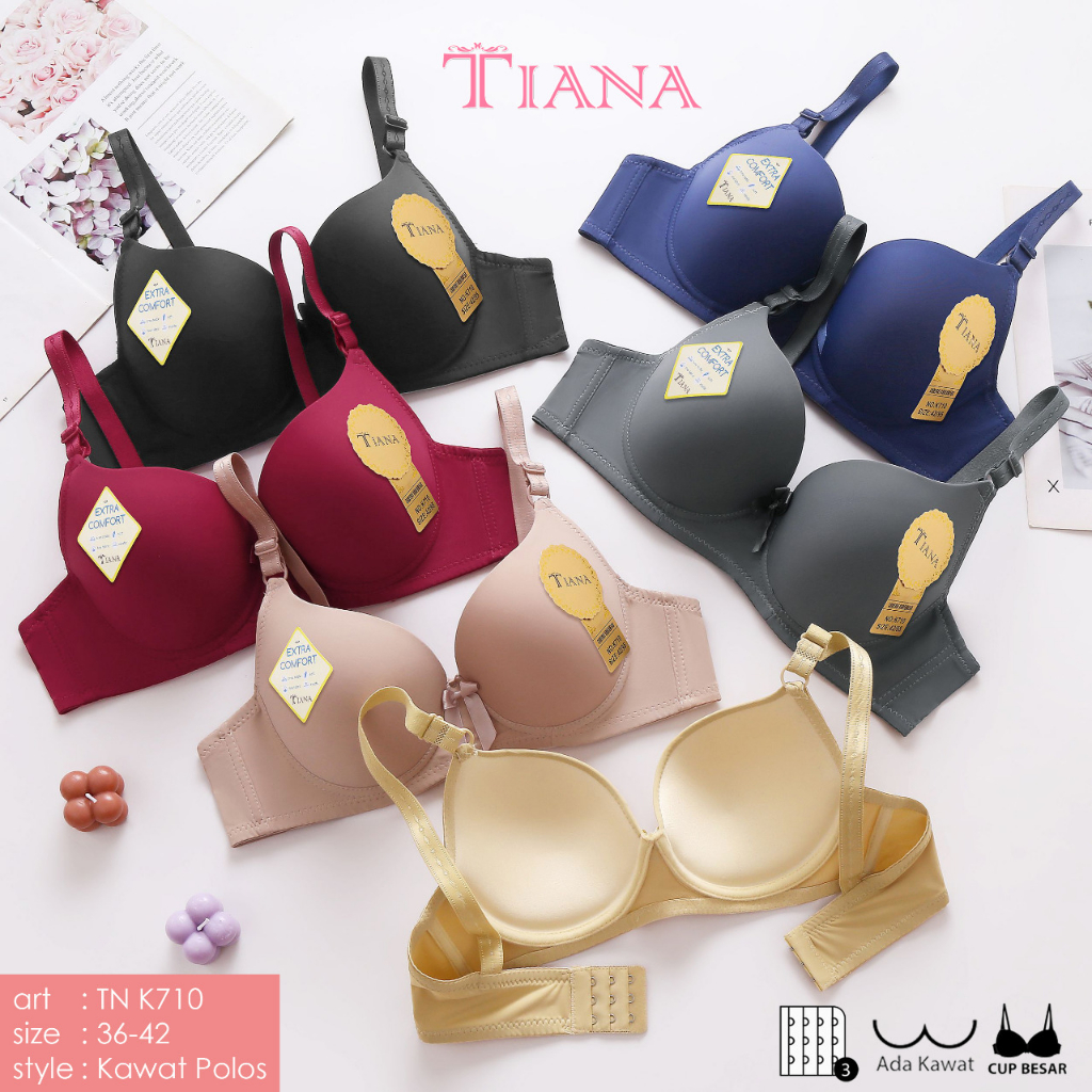 Grosir Bra Tiana dengan kawat Busa tipis Cup besa Jumbo K710