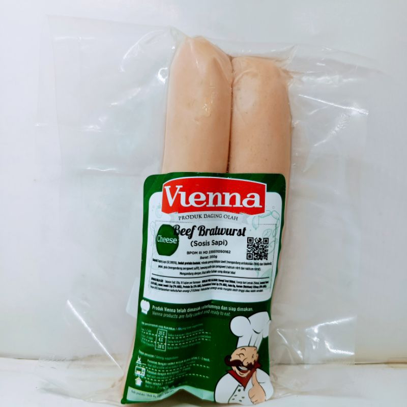 

Vienna Beef Cheese Bratwurst 200 Gr (Sosis Sapi Keju Asap)