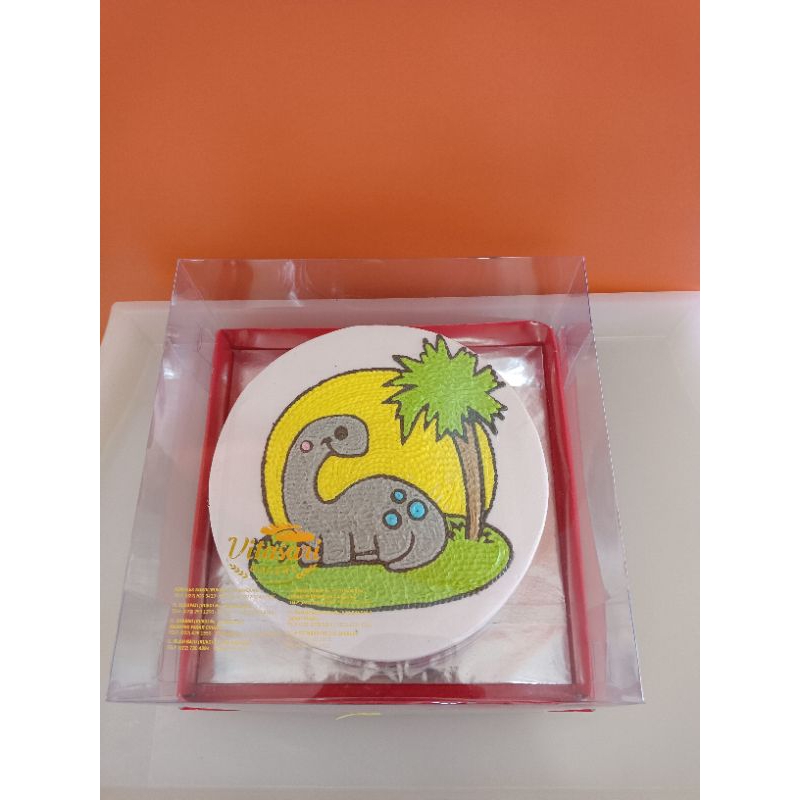 

Kue ulang tahun karakter dino Vitasari bakery - animal cake - birthday cake - black forest