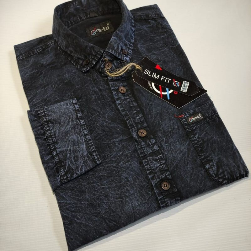 Pakaian Berkancing Kekinian Atadan Kemeha Distro Polos Hem Kemeja Cowok Berkwalitas Kemjas Motif Fas