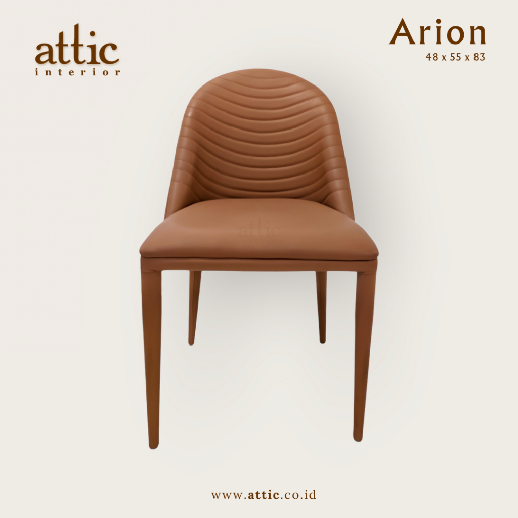 ARION Kursi Makan Kulit Sintetis Dining Chair Dining Set Modern Import Kursi Hotel Kitchen Set Kursi