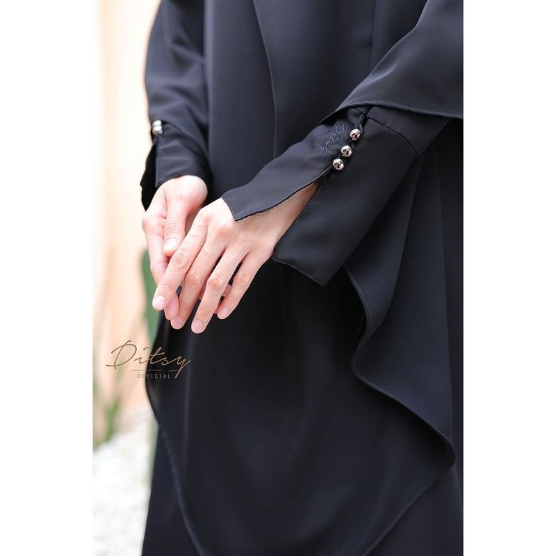 GAMIS/ABAYA LURINA BLACK DITSY PRELOVED JUMBO