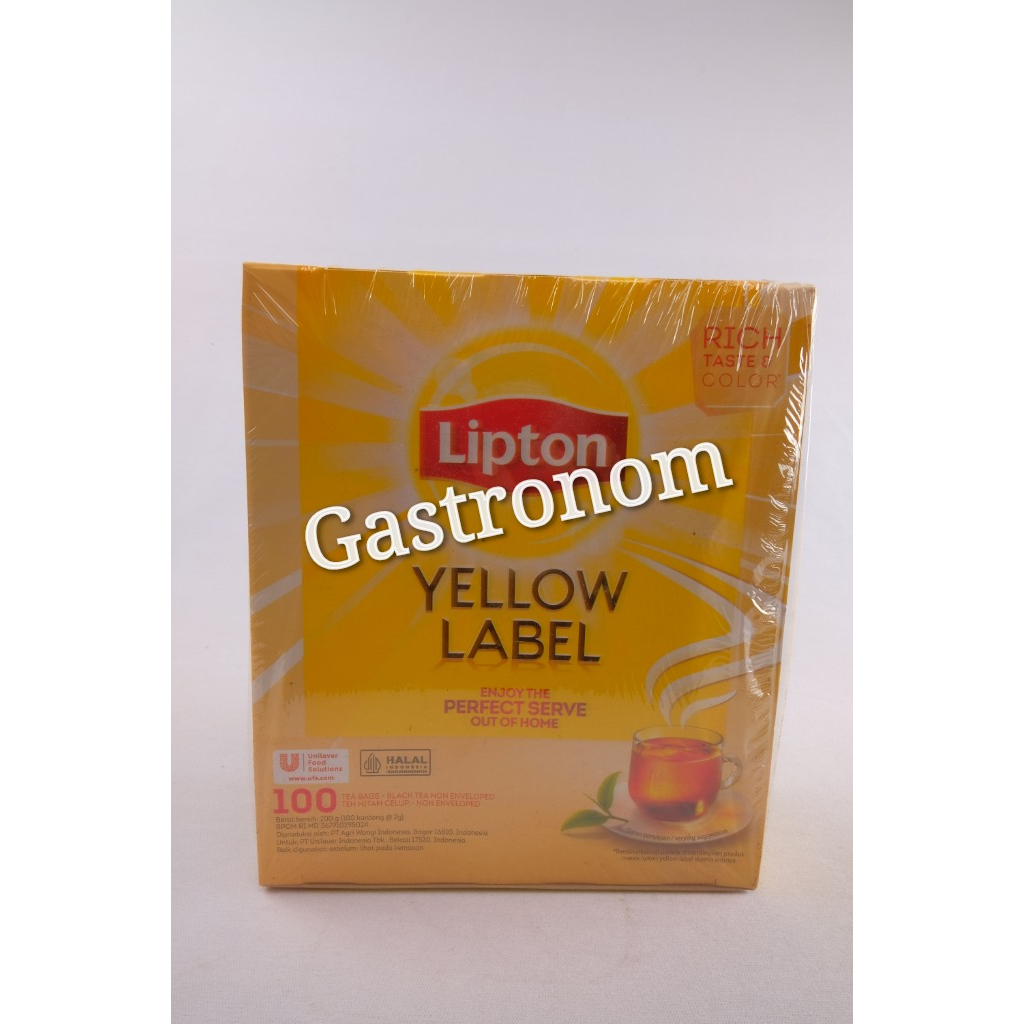 

Lipton Yellow Label 100 Tea Bag Non Envelope/ Teh Lipton/ Teh Hitam