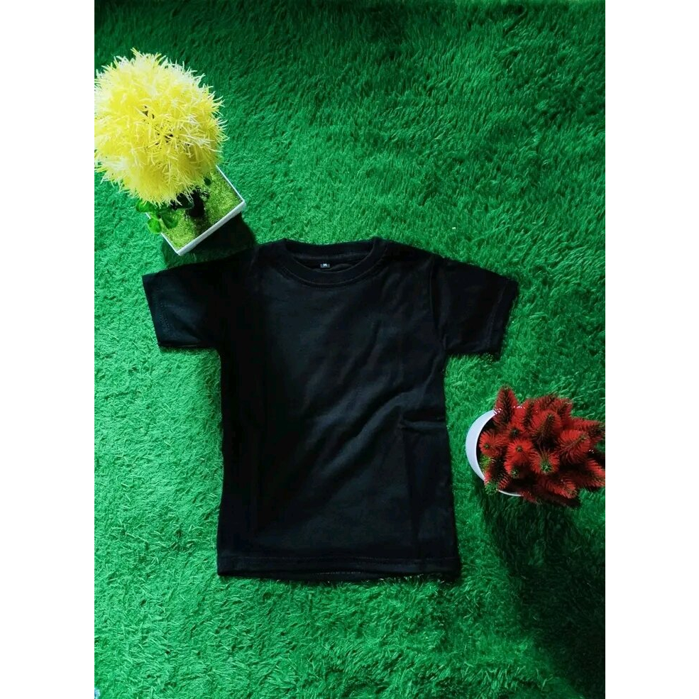 kaos anak polos bahan katun combet