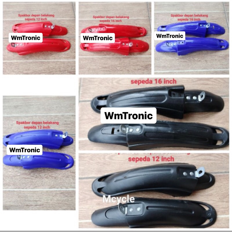 Spakbor sepeda depan belakang sepeda anak 12 - 16 inch