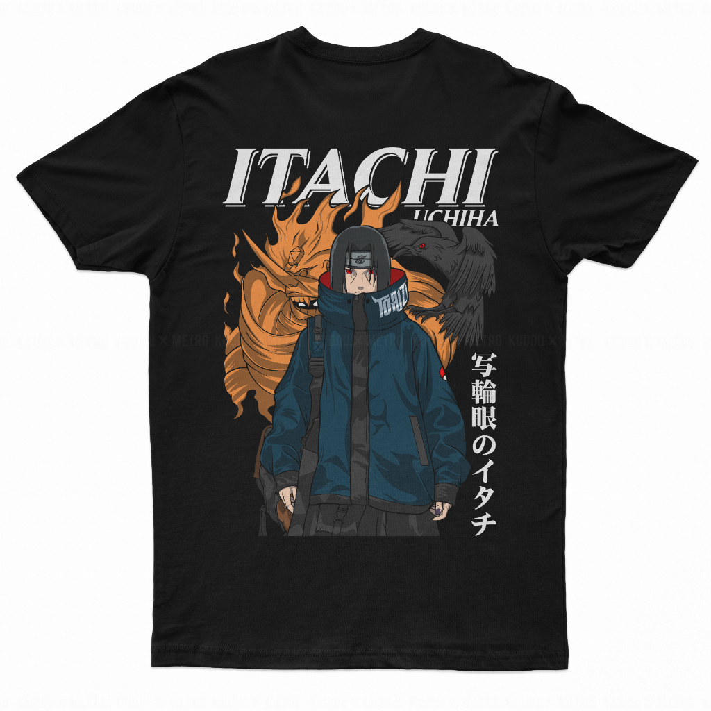 TORIZU Tshirt Itachi Susanoo Anime Manga Kaos Naruto Shippuden Itachi Uchiha Karasu Bunshin