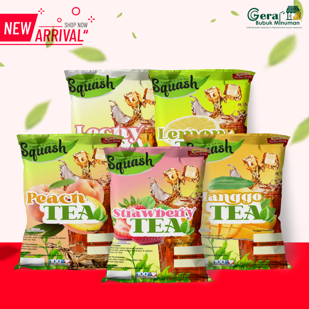 

LEMON TEA - Bubuk Minuman Teh Rasa Buah - SQUASH TEA - 1KG