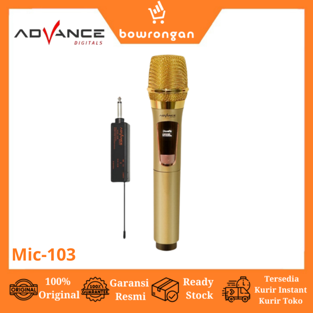 ADVANCE Microphone MIC-103 Profesional Mic Wireless MIC103 MIC 103