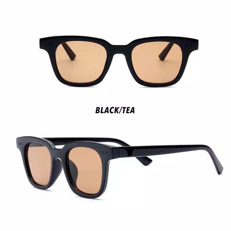 PL-WW004  Kacamata fashion Small candy color sunglasses pria wanita model terbaru KM02a-PL-WW004-Black/Tea