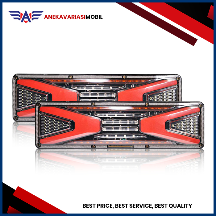 Stoplamp Truk Lampu Belakang Truk Transformer (tanpa segitiga) 46cm 24volt Lampu Variasi Truk