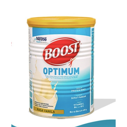 

Nestle Boost Optimum Susu Bubuk Nutrisi Dewasa dan Lansia Kaleng 400 gram