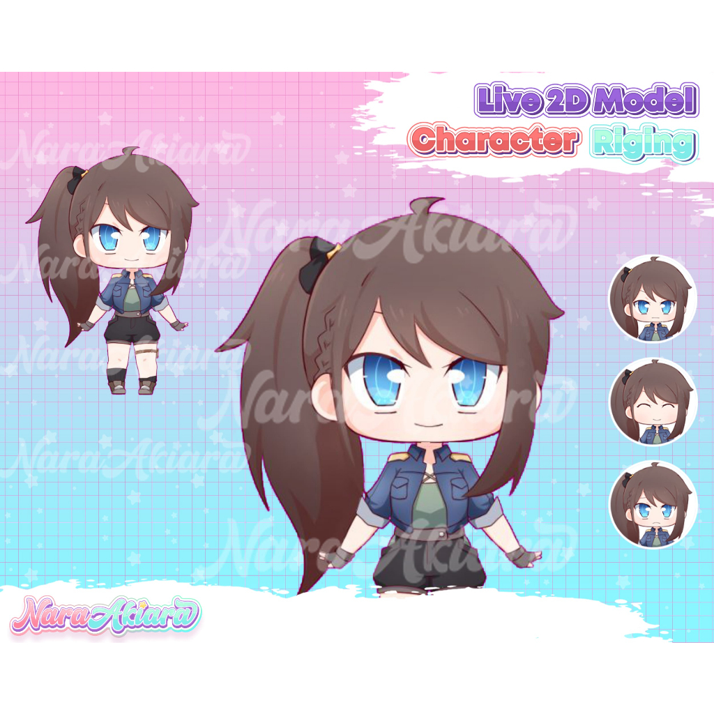 Pilih Karaktermu Chibi VTuber Live2D Siap Sajikan, Karakter Chibi Live2D, VTuber Model Siap Pakai, D