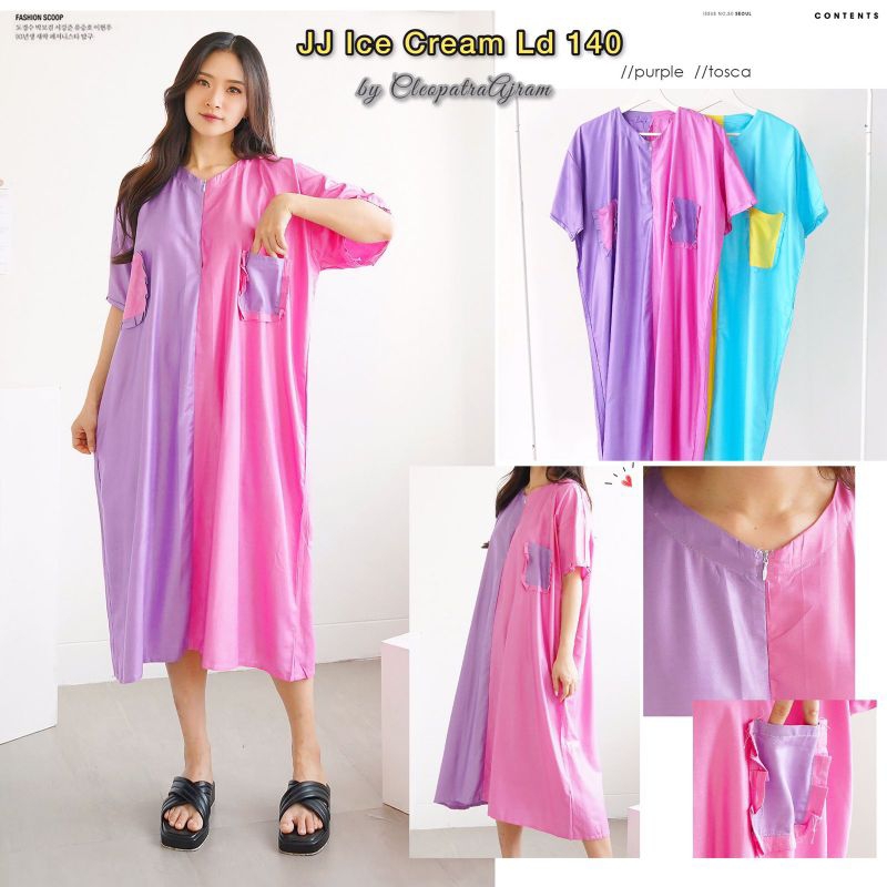 Daster Jumbo jeje Ice cream Ld 140 cm(BB 45-100kg)