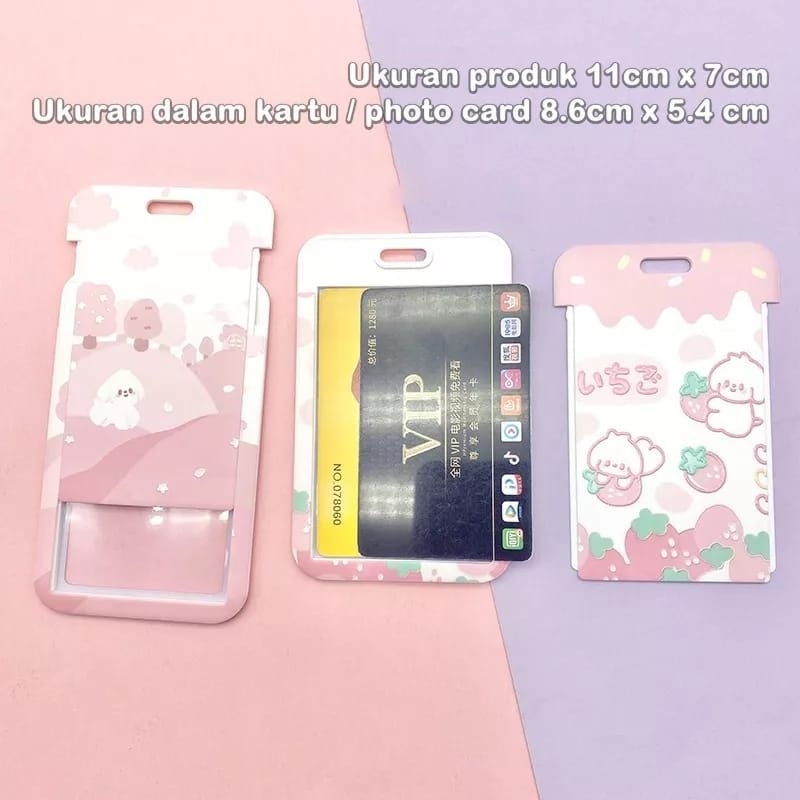 ID Card Holder Motif Lucu Kawaii Tempat Kartu Photocard Photocard