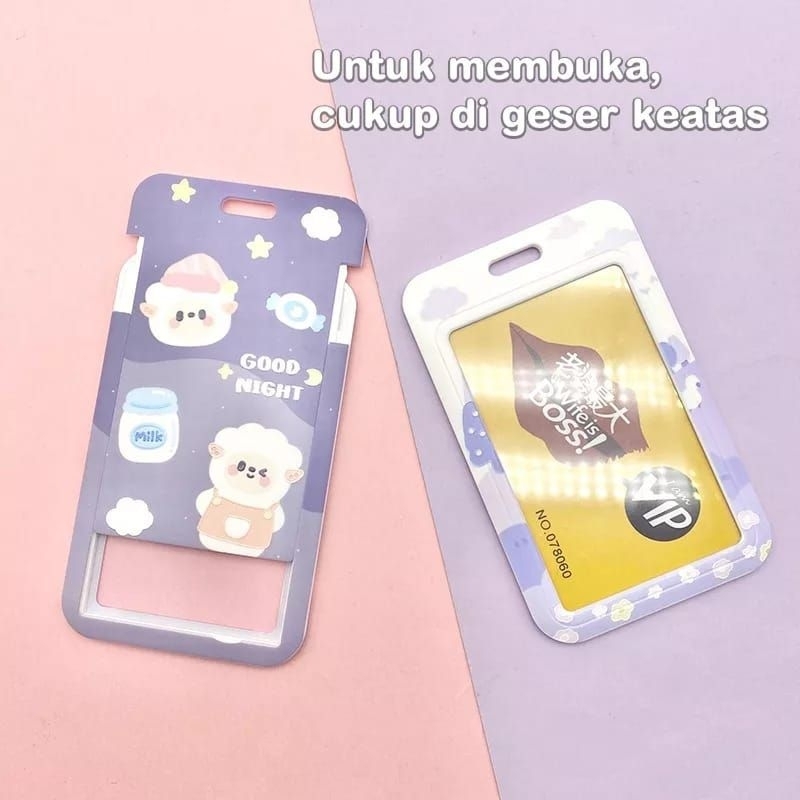 ID Card Holder Motif Lucu Kawaii Tempat Kartu Photocard Photocard