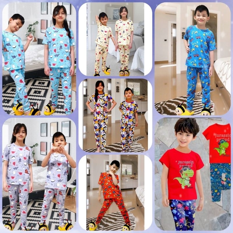 MALVIN SETELAN / SETELAN BAJU ANAK COWOK CEWEK / BAJU TIDUR ANAK CEWEK COWOK UNISEX CELANA PANJANG 1