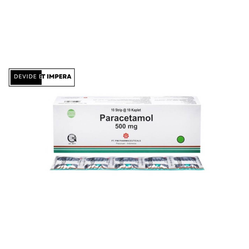 PIM generik paracetamol 500mg 1 strip isi 10 kaplet / demam sakit kepala