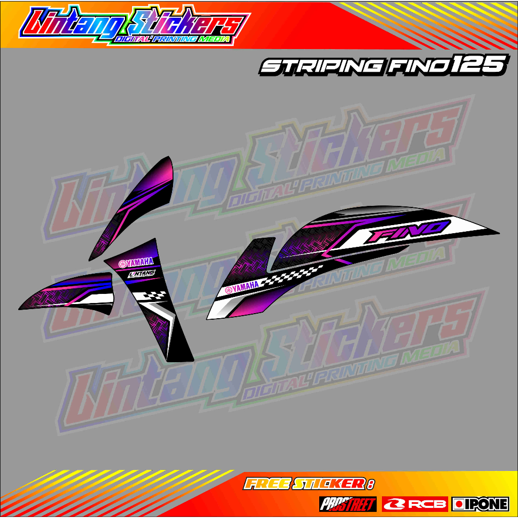 STRIPING VARIASI YAMAHA FINO 125 / STICKER LIST VARIASI MOTOR FINO 125