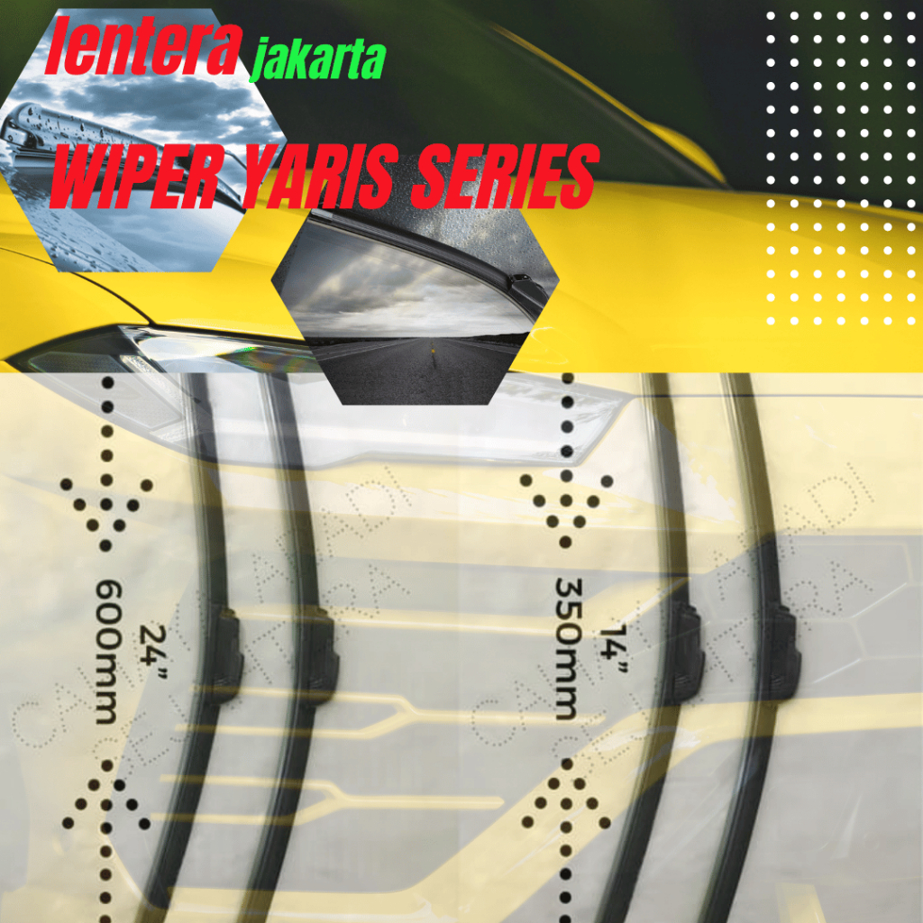 wiper blade Wiper Frameless Full Karet Toyota Yaris 2011-2013 uk.24"-14"