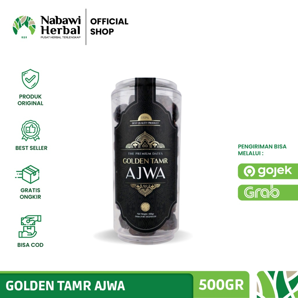 

KURMA AJWA 500 GRAM DARI GOLDEN TAMR