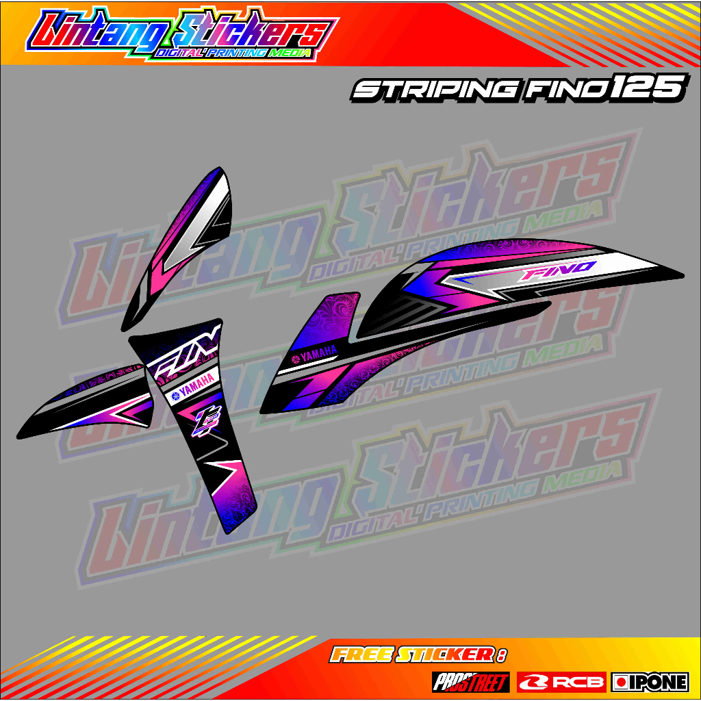 STRIPING VARIASI YAMAHA FINO 125 / STICKER LIST VARIASI MOTOR FINO 125