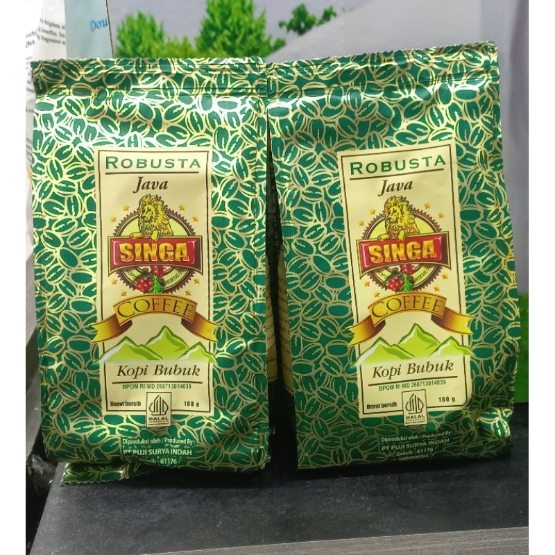 

Kopi singa Robusta bubuk 180gram