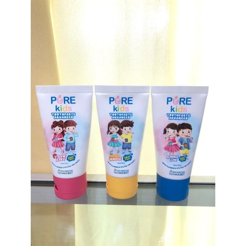 Pure Kids Toothpaste Advance / odol anak dengan Fluoride & Xylitol