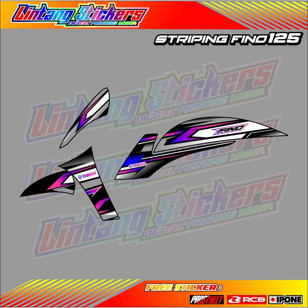 STRIPING VARIASI YAMAHA FINO 125 / STICKER LIST VARIASI MOTOR FINO 125