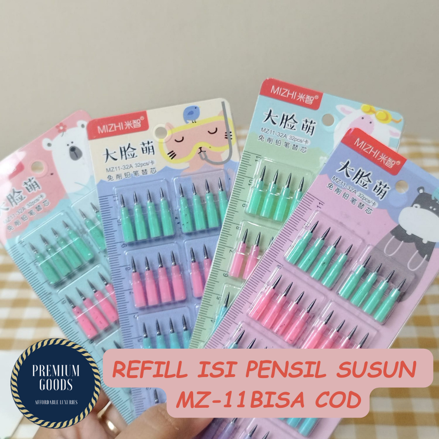 

REFILL ISI PENSIL SUSUN / PELOR 1 SET ISI 32 PCS MZ-11 / VARIAN TERBARU DENGAN BANYAK WARNA REFIL PENSIL