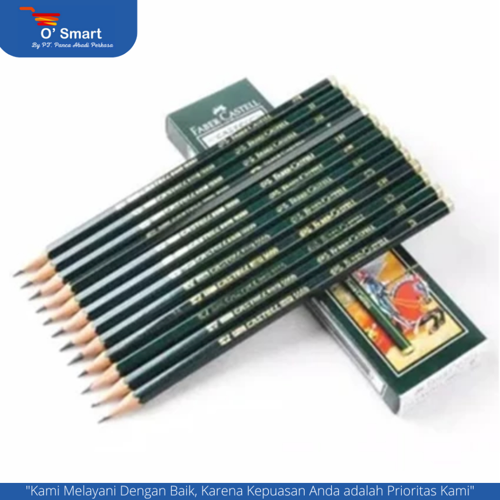 

FABER CASTELL Pensil Hijau 2B/3B/4B/5B/6B/7B/8B/HB/H/F (Per Pcs)