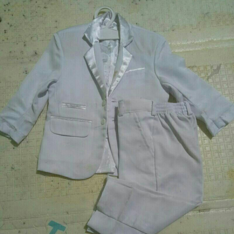 stelan jas putih anak PL