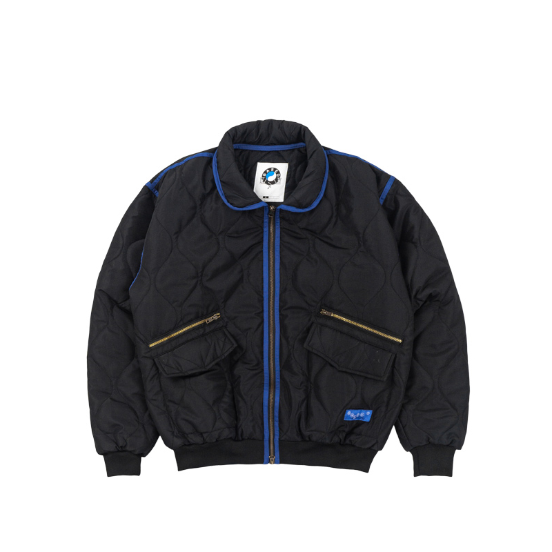 Based Club Influx Quilted Jacket Lengan Panjang Hitam