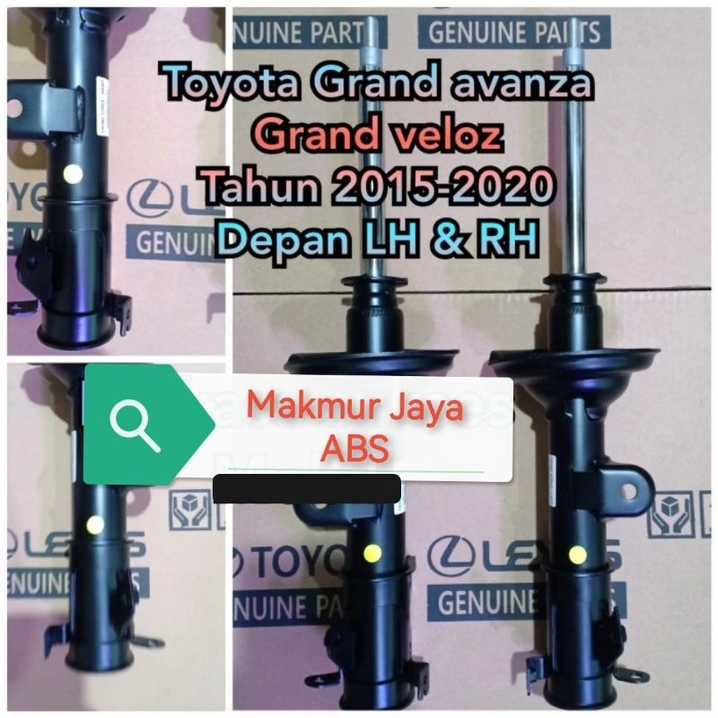 shockbreaker shock absorber toyota grand avanza / grand veloz depan sepasang