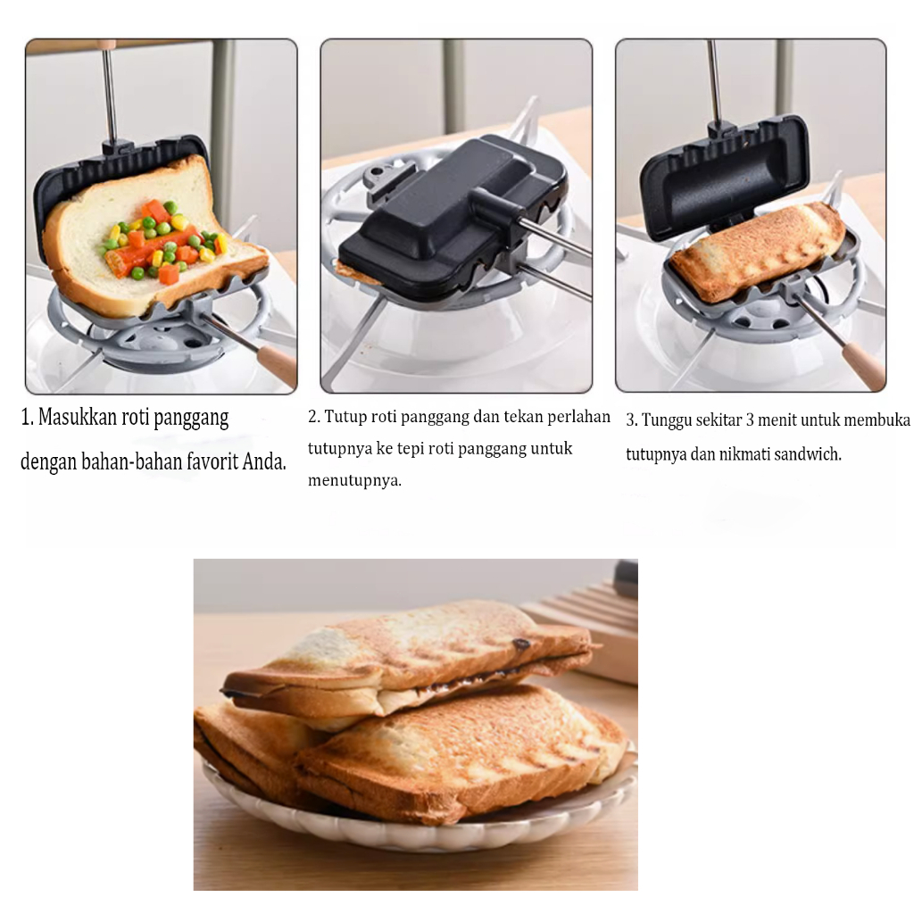 Sandwich Sosis Waffle Maker Alat Cetakan Sandwich Waffle Panjang Multifungsi Mengandalkan Mesin Sandwich