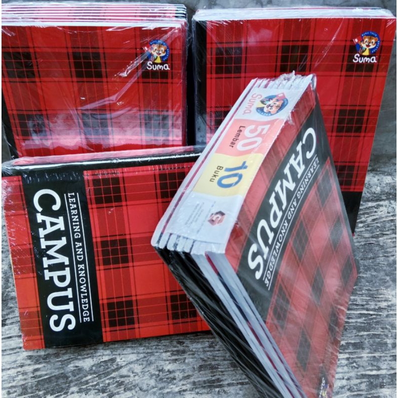 

promo isi 5 pcs buku / buku tulis suma campus 50 lembar / buku catatan ukuran boxy