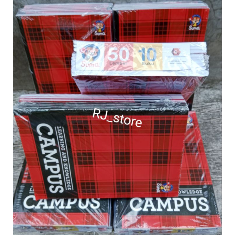 

promo isi 5 pcs buku / buku tulis suma campus 50 lembar / buku catatan ukuran boxy