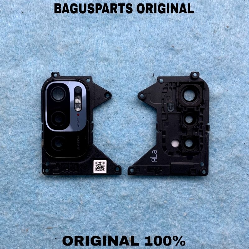 FRAME KAMERA SET KACA LENSA COVER TUTUP KAMERA BELAKANG XIAOMI REDMI NOTE 10 5G ORIGINAL COPOTAN