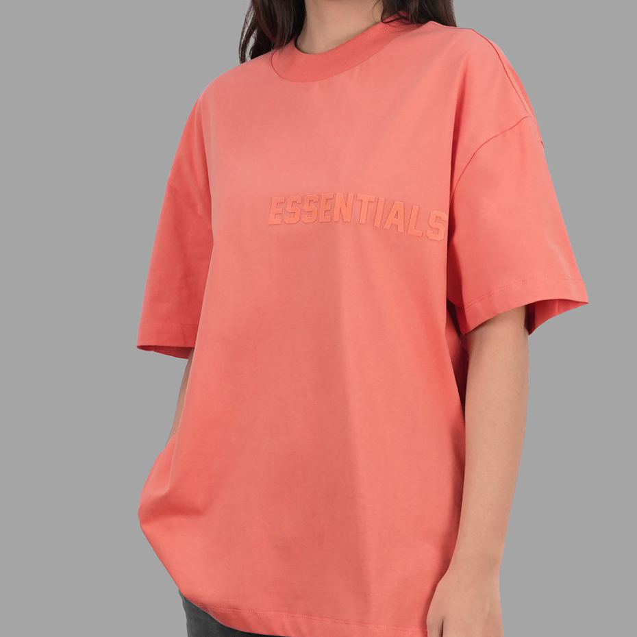 Essentials FOG Front Logo Coral Tee FW22