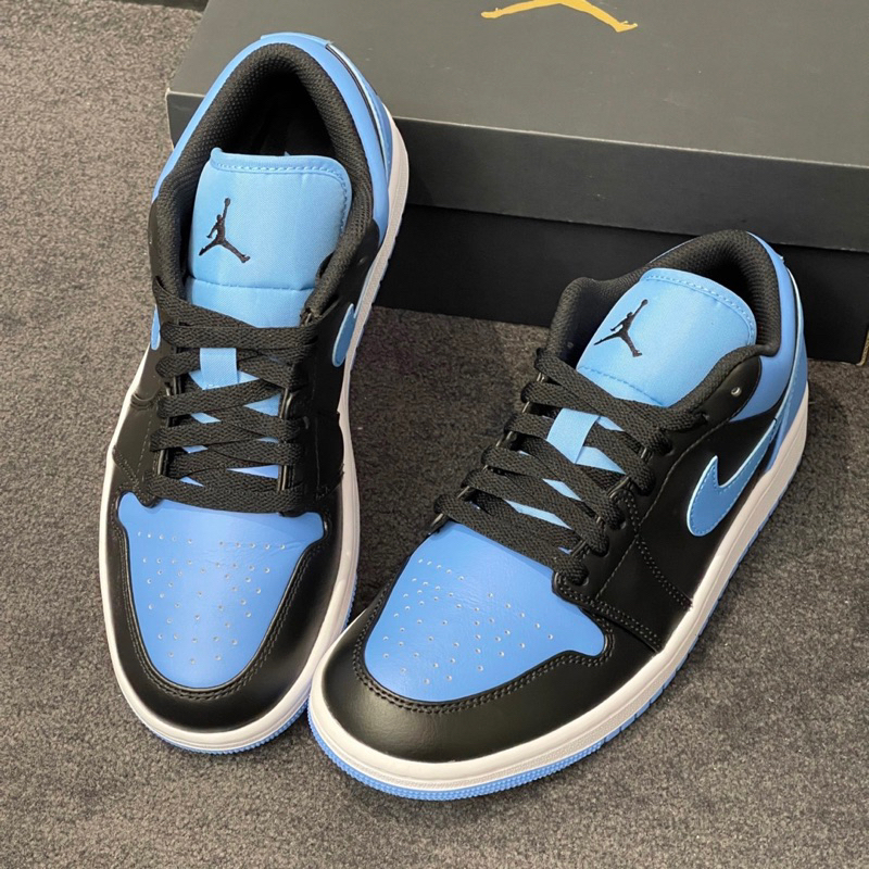 Nike Air Jordan 1 Low University Blue UNC Toe 100% Authentic