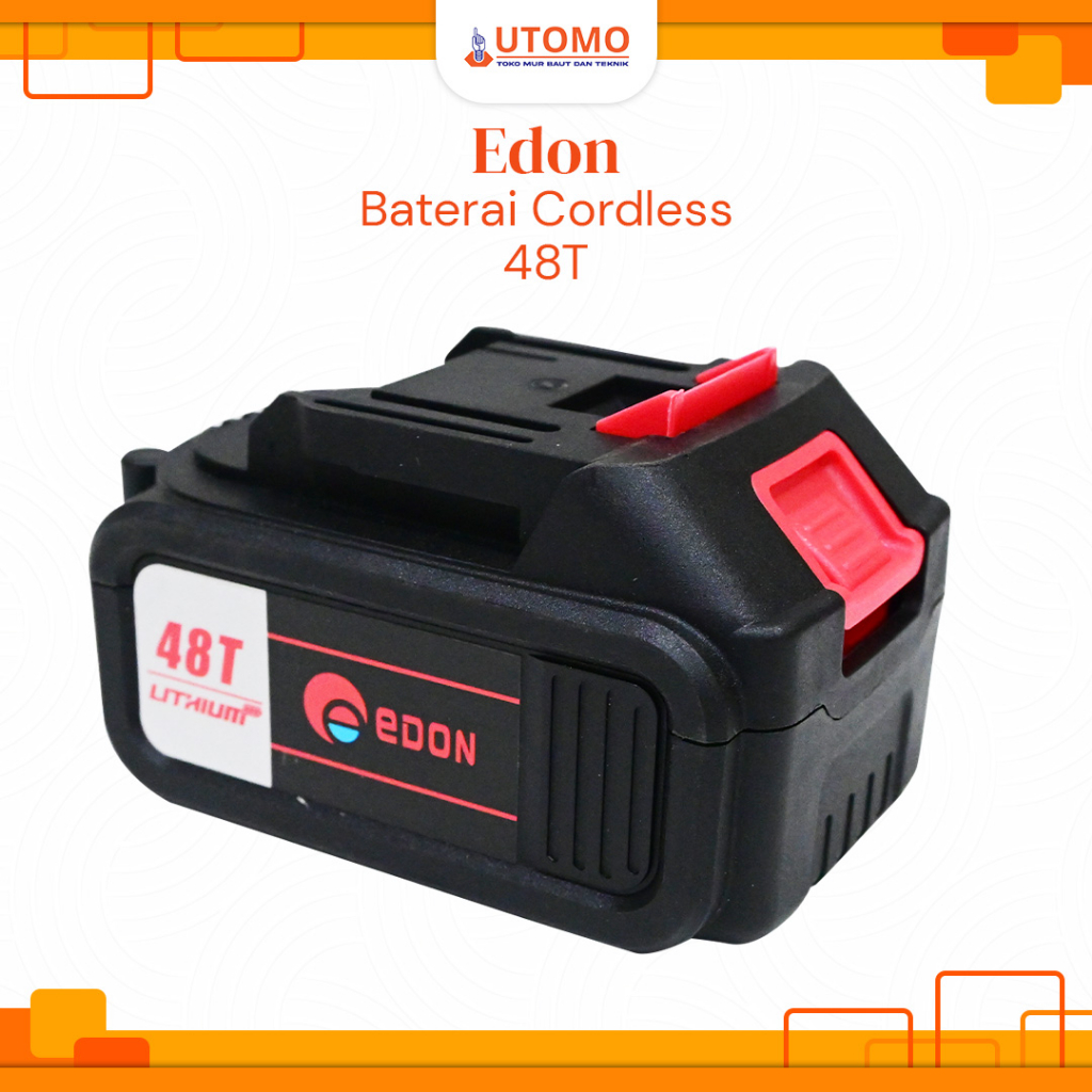 Edon Baterai Mesin Bor Cordless Screwdriver 48T Lithium / Batre 48T