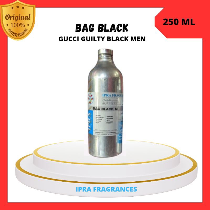 BIBIT PARFUM BAG BLACK M / GUCCI , GUILTY BLACK MEN 250 ML BY IPRA FRAGRANCES