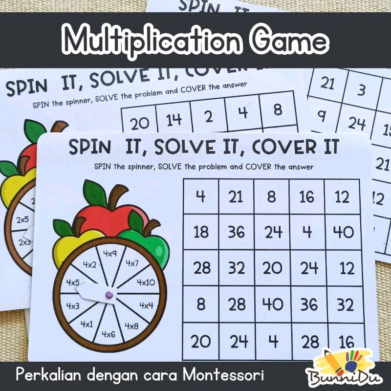 Aktivitas Matematika Perkalian - Metode Montessori
